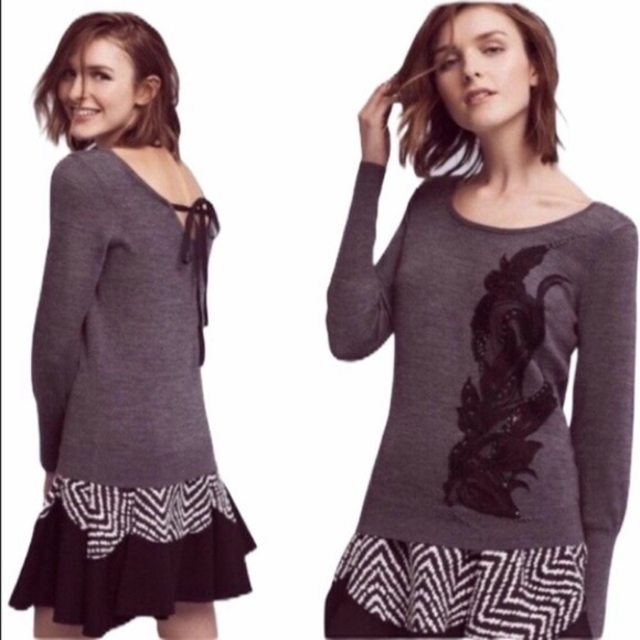 Anthropologie Angel of the North Torie Tie Back Sweater - Large - Picture 2 of 13